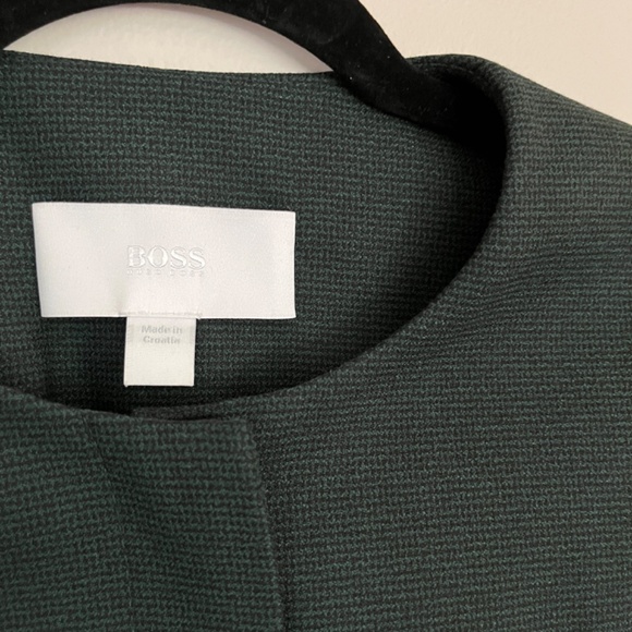 HUGO BOSS Hunter Green Tweed Blazer Size 6 - Picture 3 of 10